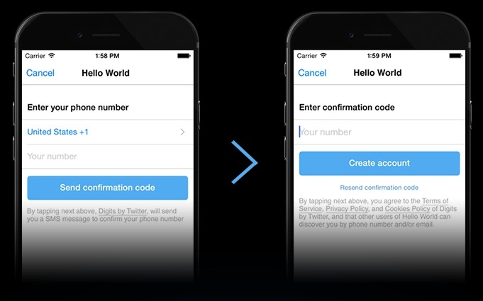 Twitter запустила сервис Digits для входа в приложения без пароля, Miracle, 27 окт 2014, 19:05, digits.jpg
