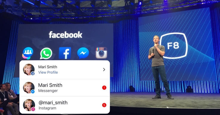 Facebook тестирует единое окно с уведомлениями из социальной сети, мессенджера и Instagram, Miracle, 22 май 2017, 19:41, facebook-app-switcher.jpg
