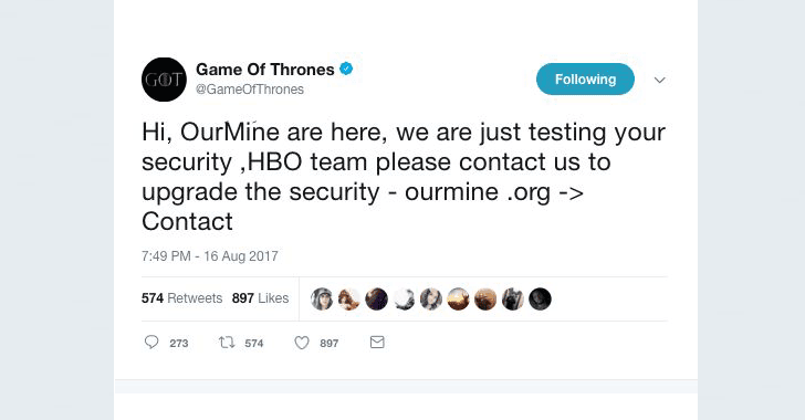 Продолжение атаки на HBO. Хакеры взломали учетные записи в Twitter и Facebook, Miracle, 18 авг 2017, 08:31, game-of-thrones-twitter-hacked.png