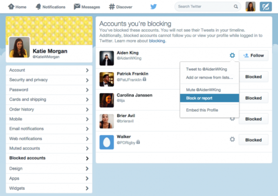 Twitter тестирует упрощенную форму подачи жалоб на пользователей, Miracle, 7 дек 2014, 09:39, Twitter_blockin.png